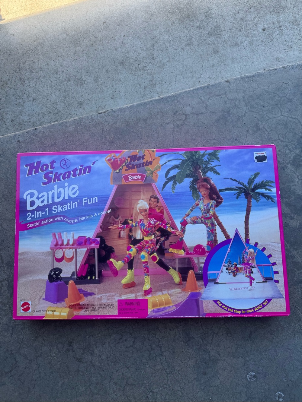 Barbie Hot Skatin' Playset - Pink, Purple, Yellow